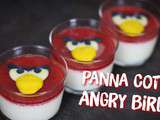 Panna cotta vanille fraise Angry birds
