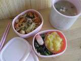 Bento #154 Soupe miso et wok de nouilles aux légumes et fruits de mer