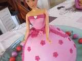 Gâteau barbie pour les 6 ans d'une princesse