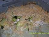 Crumble salé poulet courgettes