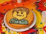 Gâteau Lego city en glaçage pour un anniversaire