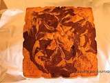 Gâteau marbré carré à la fleur d'oranger