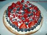 Gâteau moelleux fraises - myrtilles et crème de mascarpone