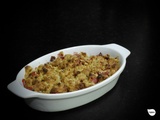 Crumble poire, banane, fraise
