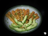 Salade de carottes confites et avocat, de Cyril Lignac