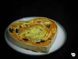 Tarte cœur butternut, champignons, Saint-Marcelin
