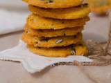 Biscuits apéro à la mimolette & aux graines de courge