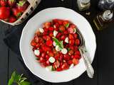 Salade de tomates, mozzarella... & fraises