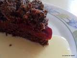 Streusel chocolat cerise - Kirsch Streuselkuchen - (crumble)
