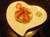 Tartelette sablée fraises pistaches - anniversaire