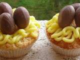 Cupcakes  nid de Pâques  à la vanille