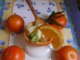 Salade de fruits d'hiver et financiers à l'orange