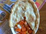 Thanksgiving leftovers pie {tourte à la dinde, au maïs et à la patate douce pour utiliser les restes de Thanksgiving}