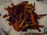 Frites de carottes et de pommes de terre (sans friteuse)