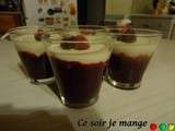 Verrines perles du japon, chocolat blanc et fruits rouges