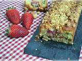 Cake fraise/rhubarbe et son crumble