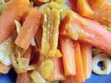 Tagine de carottes aux abricots, olives vertes et citron confit