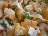 Salade surimi-pêches pour wraps&tartines