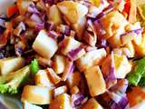 Salade Thai tiède aux pommes de terre, sauce aux cacahuètes