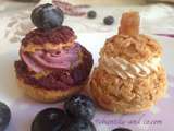 Mini choux cassis-marron