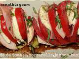 Salade de tomate mozza basilic jambon