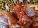 Rôti de dindonneau aux oignons, tomates et fleur de sel
