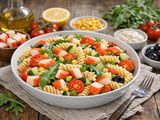 Salades de pâtes au surimi