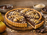 Tarte poire amandine chocolat