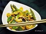 Pad Thaï, ou wok de crevettes au tamarin et asperges