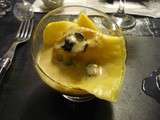 Ravioles de foie gras à la truffe et son crémeux aux cèpes et oignons doux