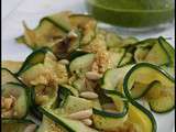 Tapas : Salade de courgettes, vinaigrette à la coriandre
