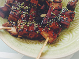 Yakitori de tofu aux shitakés