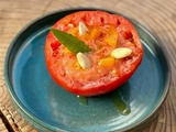 Gaspacho de tomates, abricots et amandes, Tous en cuisine recettes d'été avec Cyril Lignac
