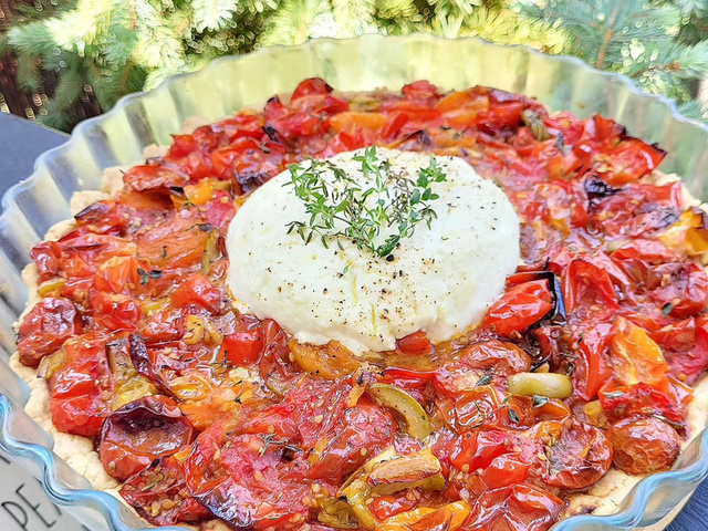 Salade de pois chiches, tomates et poulet - Les recettes de Caty
