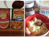 Aux Petits Potins : Haricots blancs -Quenelles de Brochet et Skyr-Banane-Pâte à tartiner