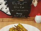 Cuisses de Poulet et frites marinées au Curcuma , à l'Actifry