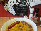 Curry de Saucisses fumées , chorizo, choux de Bruxelles du Petit Bistro, au Cookeo
