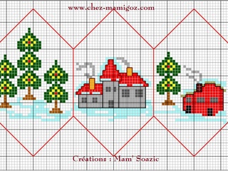 Déco Sapin de Noël 2022 : le village aux maisons rouges