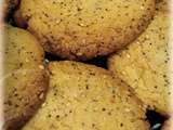 Cookies à l'écorce de citron graines de pavots sésames