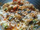 Salade de riz (sans oeuf, sans lait, végétalien)