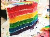 Blue layer cake et rainbow cake