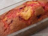 Cake marbré tout rose vanille-framboise
