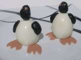 Oeufs pingouins pour amuser les enfants
