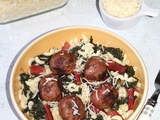 Boulettes et coquillettes aux blettes fondantes