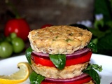 Burger veggie aux haricots , tomate et basilic