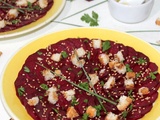 Carpaccio de betteraves aux herbes