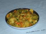 Curry de pommes de terre et petits pois