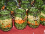 Jardinière de légumes en bocaux
