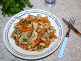Mitonnée de haricots blancs aux cardes et aux carottes
