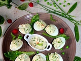 Oeufs mimosa au St Môret et petits pois